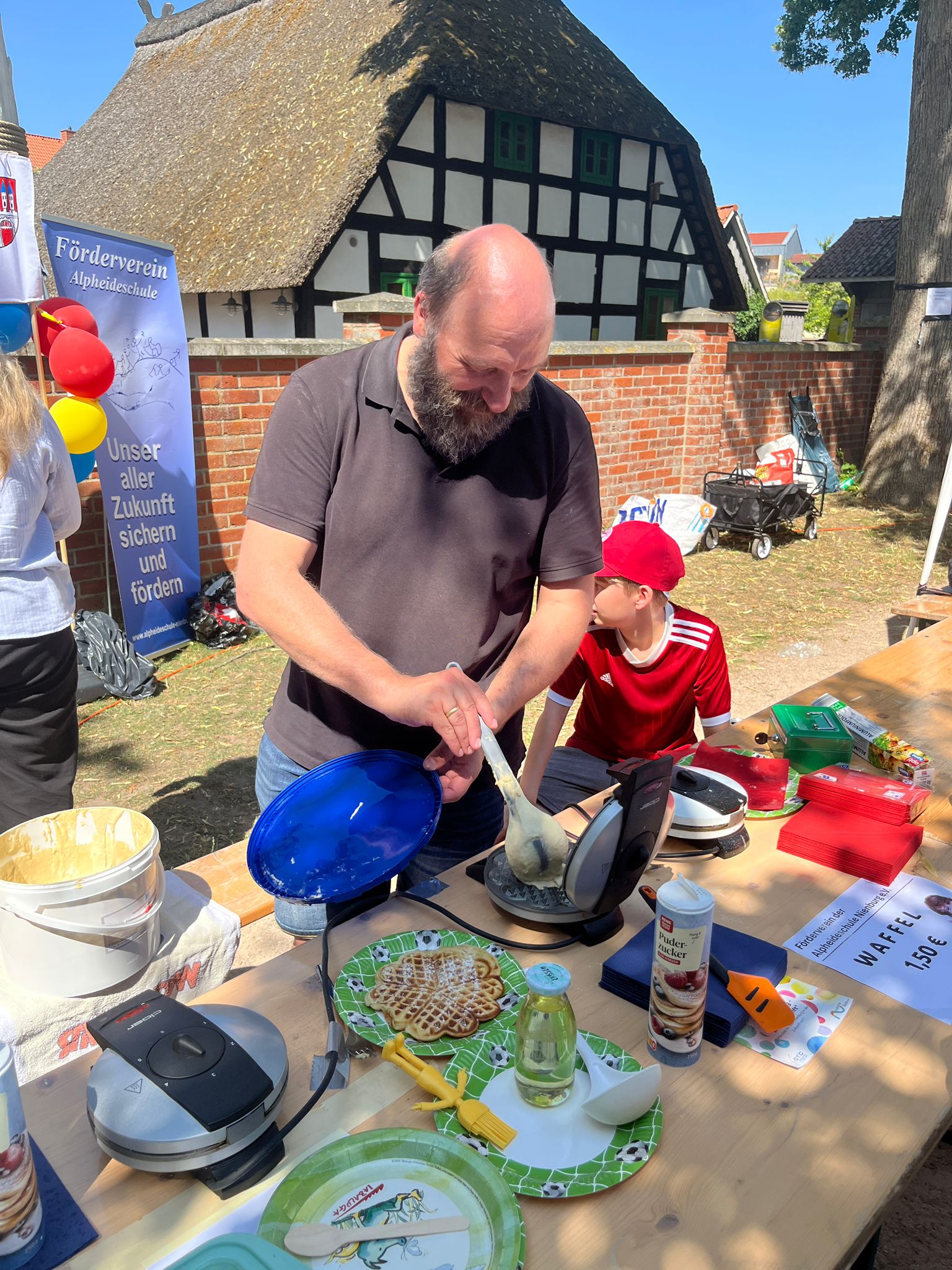 Waffeln / Festtafel zur 1.000 Jahr Feier